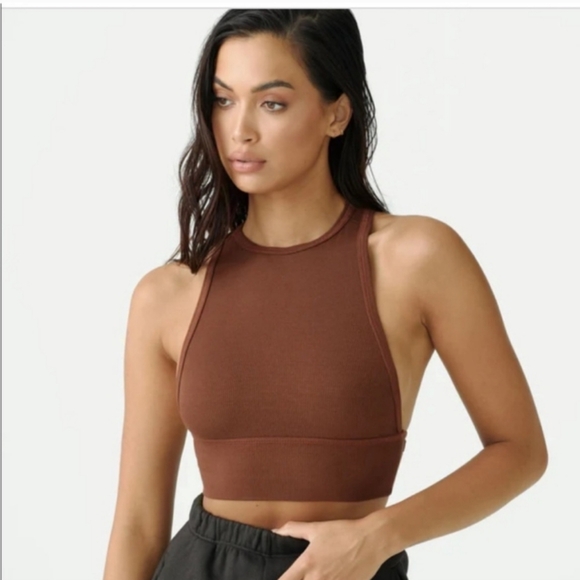 Joah Brown Tops - Joah Brown Tank Crop Longline OXBLOOD S/M